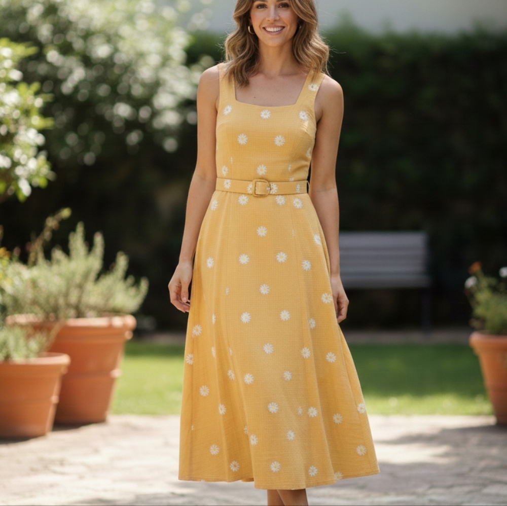 Taylor Daisy Midi Dress